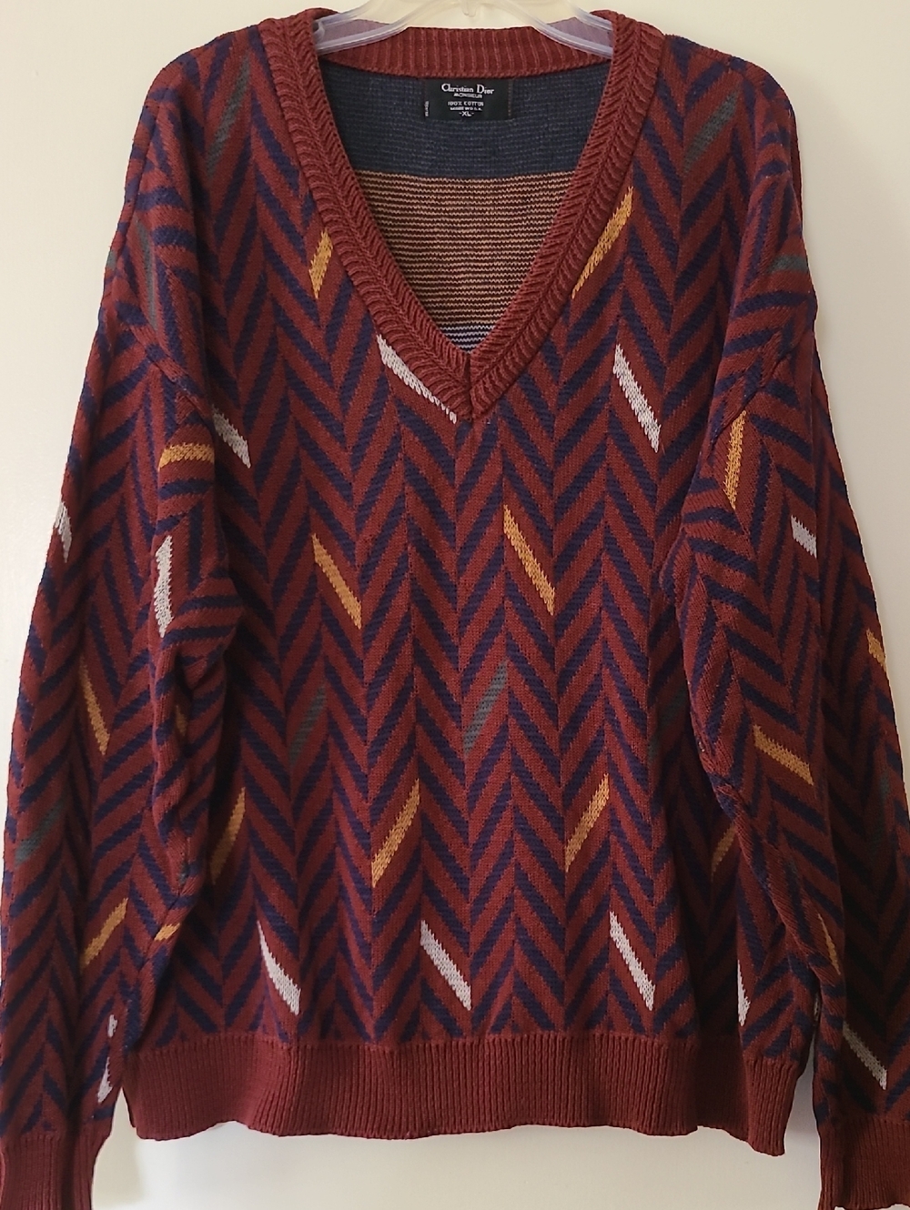 Christian Dior Cotton Print Sweater XL